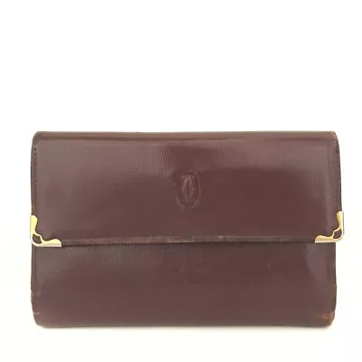 Must De Cartier Leather Trifold Wallet/9Y0176 • $1