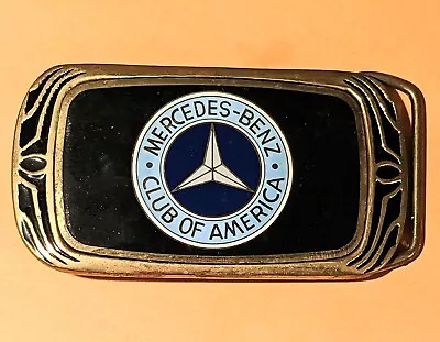 Brass Buckle Mercedes Benz Car  Club America  Logo 1983 NAP Inc No Belt NOS • $46.99