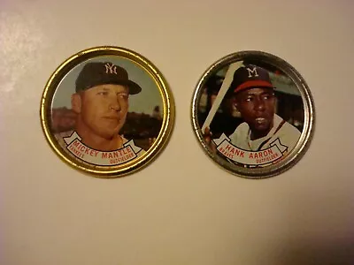 2-1964 Topps Mickey Mantle #120- Hank Aaron #83 Coins • $110