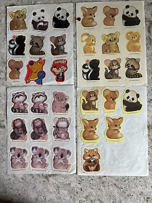 Vintage 1976 1971 Hallmark Stickers Critter Sitters Animals Panda Monkey Koala • $10