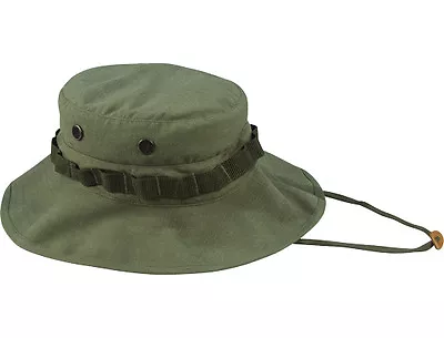 Olive Drab Vintage Vietnam Military Rip-Stop Boonie Hat Rothco 5910 • $19.99