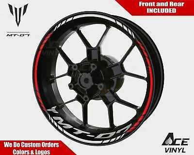 Yamaha MT 07 Wheel Decals Set Rim Stickers MT-07 MT07 Tape Stripes • £33.12