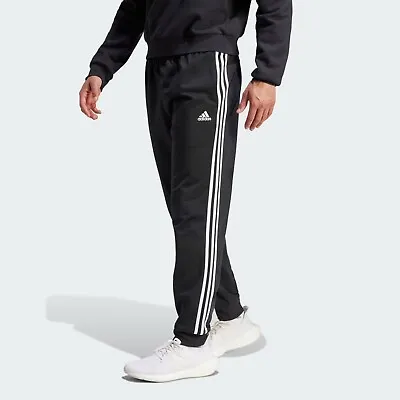Adidas Men's Essentials Warm-Up Tapered 3-Stripes Track Pants (NWT) • $33.99