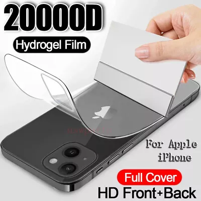 HYDROGEL Screen Protector For Apple IPhone 8 X XS XR 11 12 13 14 15 Pro Max • $7.95