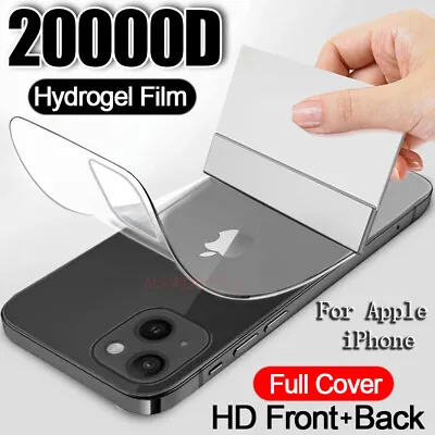$4.95 • Buy HYDROGEL Screen Protector For Apple IPhone 8 X XS XR 11 12 13 14 Pro Max