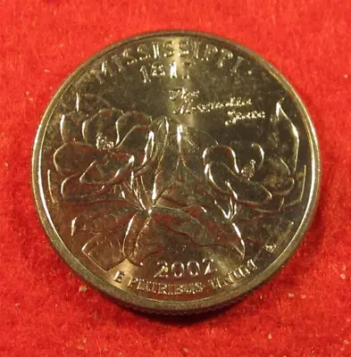 2002 D Mississippi State Quarter - Uncirculated - Bright Silver Color • $1.98