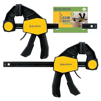£13.49 • Buy BLOSTM 2x Quick Grip Wood Clamps Mini F Clamps Ratchet Bar Woodwork 6  150mm Set