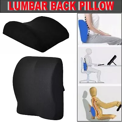 Memory Foam Lumbar Back Pillow Support Cushion For Home & Office Car Seat Chair • $27.49