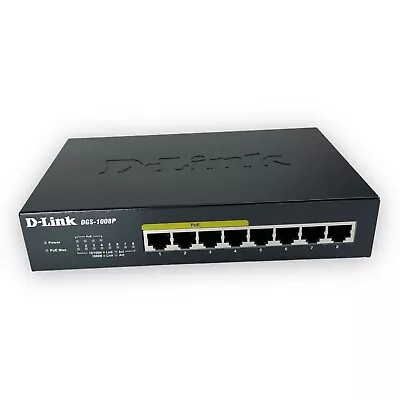 D-Link DGS-1008P 8-Port Gigabit PoE Switch With No PSU Or Power Adapter • $14.98