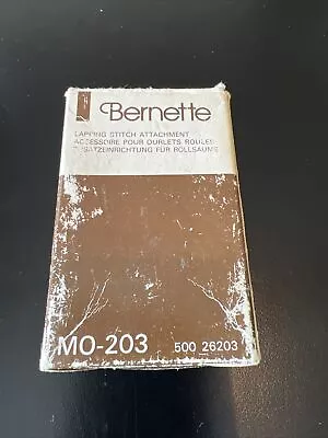 $59.99 • Buy Bernina Bernette MO-203 Serger Lapping Rolled Hem Attachment Presser Foot Plate