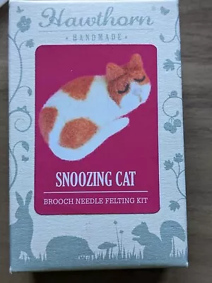 Snoozing Cat Needle Felting Kit Brooch New Unused Boxed Hawthorn • £4