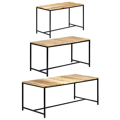 £192.99 • Buy Solid Rough Mango Wood Dining Table Kitchen Furniture Desk Multi Sizes VidaXL