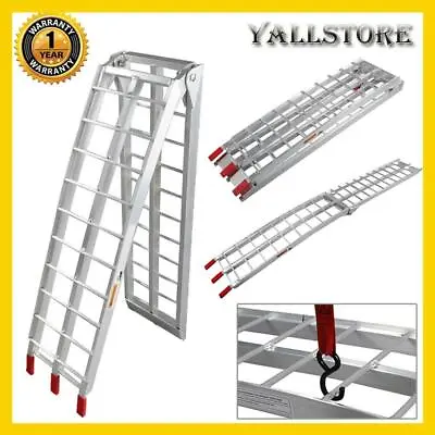 Motorcycle Folding Loading Ramp Aluminum 90  Dirt Bike Street Bike 750lbs Rated • $71.28