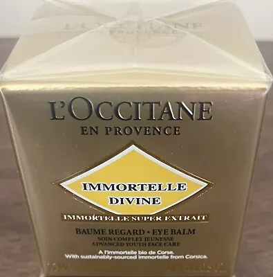 L'Occitane Immortelle Divine Eye Balm 0.5 Oz/15 Ml New Sealed Box • $57