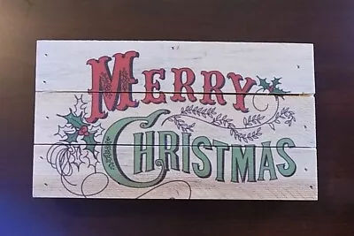 P Graham Dunn  Merry Christmas   Wood Block Sign  ~~NEW~~ • $11.95