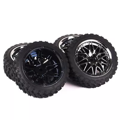 4 Pcs 1/10 Rc Buggy Off-Road Car Tires Tyre Wheel Rim 12mm Hex For HSP HPI • $15.97