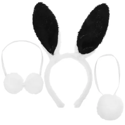  3pcs Adult Cartoon Costume Suit Rabbit Ears Headband Bow Tie Tail Set • £7.45