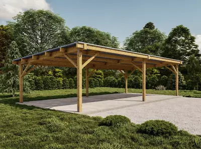 4 Car Carport Plans 18' X 36' Lean To Pavilion Blueprints PDF-Download • £28.95