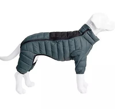 Dog Coat Warm Jacket 4 Legs Covered Waterproof Windproof Reflective Dog Pajamas • $22.99