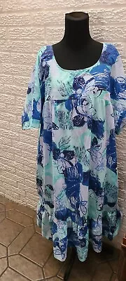 CW Classics House Dress  Muu Moo 3xl Pockets Blue Euc • $14