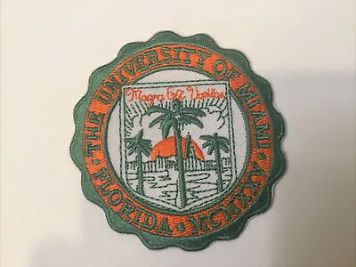 University Of Miami Hurricanes Vintage Embroidered Iron On Patch 3  • $6.99