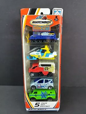 Matchbox 5 Pack Diecast Car Set Snow Cappers Hero City Exclusive Design 2003 NEW • $15.26