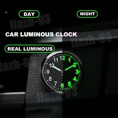 Black Mini Car Dashboard Clock Stick-On Watch Accessories For Boat Truck Vehicle • $5.15