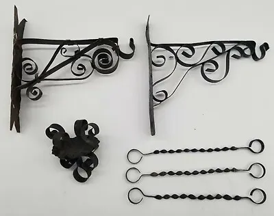 Two(2) Vintage Non-Matching Curtain Rod Holders Brackets & Misc Craft Stuff • $33.51