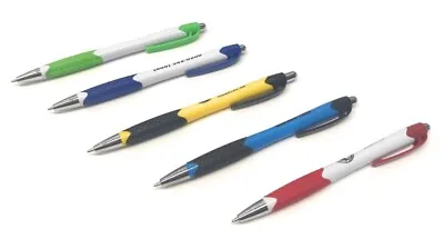 30ct Lot Misprint Retractable Click Pens: Ergonomic Rubber Grip: CHOOSE COLORS • $15.99