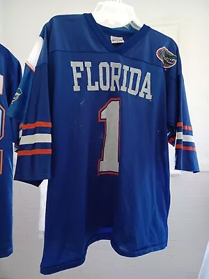 VTG Florida Gators Football Jersey IZAW Men Large Blue #1 Vintage Made In USA • $9.99