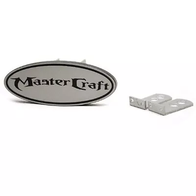 MasterCraft Trailer Hitch Plug 88551000 | Logo Emblem Brushed Aluminum • $11.24