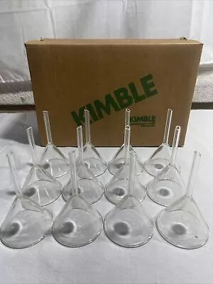 LOT PF 12 Vintage Clear Glass Kimax 58 Degrees Funnel-Made In USA • $99.99