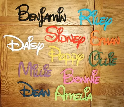 DISNEY Wooden Personalised Name Plaques Words/Letters Wall/Door Art/craft/Sign • £6.80