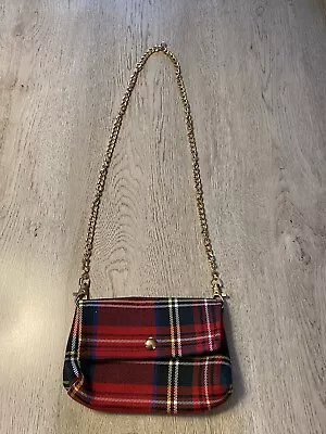 Tartan Check Chequered Micro Bag With Detachable Chain Strap - Ladies Mini Bag • £8