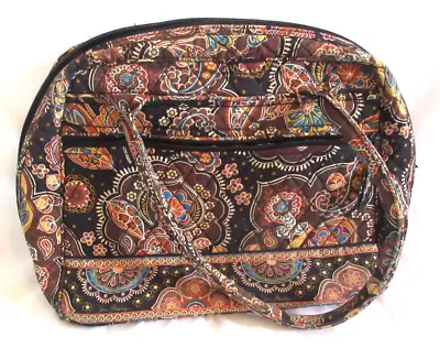 Vera Bradley Libby Brown Colorful Paisley Quilted Handbag VGUC • $35