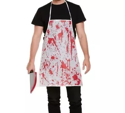 Bloody Apron Blood Stained Chef Scientist Horror Halloween Fancy Dress Party • £2.99