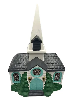 $69.95 • Buy Vintage Christmas Village Church Lights Up Ceramic 16  Tall Large