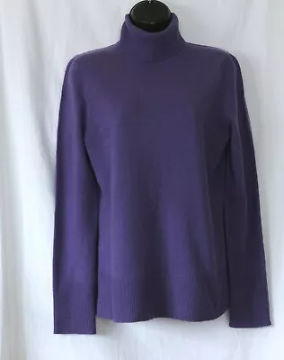 VICTOR ALFARO Purple Cashmere Turtleneck Swtr 36 In Chest 25 In Long Sz M EXC • $32.99