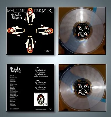 Mylene Farmer 12  Clear Vinyl Record My Soul Is Slashed Remixes & Insert • $190