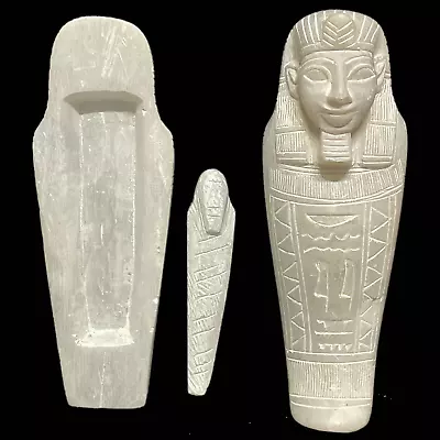 BEAUTIFUL ANCIENT EGYPTIAN ALABASTER STONE  SARCOPHAGUS- 664 - 332bc (39) • £0.99