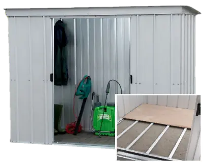 6x4 METAL GARDEN SHEDS FLOOR FRAME YARDMASTER SHED 6ft X 4ft PENT STORAGE STEEL • £294.94