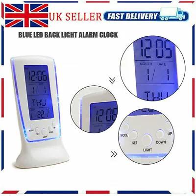 £7.79 • Buy LED Digital Luminous Alarm Clock Date Temp Dispaly Bedside Backlit Snooze Clock