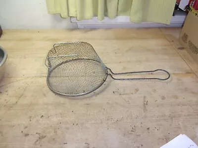 Antique Metal Wire Mesh Strainer Basket Primitive Wire Handle FREE SHIPPING • $11.99