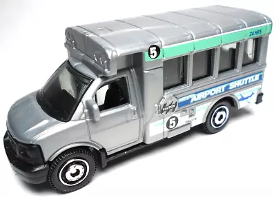 2014 Matchbox Gmc School #5 Airport Shuttle Gray 1:64 Diecast 3  Bus W/ Green • $10.99