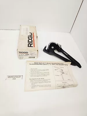 RIDGID 44852 TUBING BENDER 1/4  5/16  3/8  456 Tri-Bender'' NEW'' • $57.81