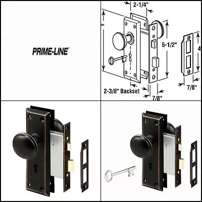 Keyed Lock Knob Classic Mortise Prime Line Perfect Sealed And Security • $27.88