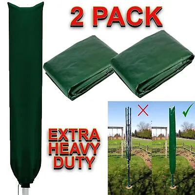 £7.45 • Buy 2x Heavy Duty Rotary Washing Line Cover Waterproof Clothes Airer Garden Parasol