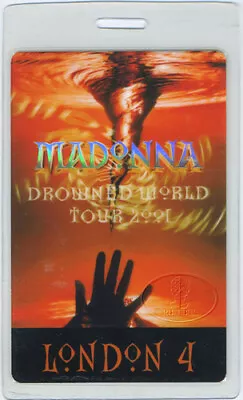 MADONNA 2001 Drowned World Tour Laminated Backstage Pass London • $34.99