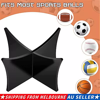 Football Ball Stand Clear/Black Display Acrylic Holder Soccer/Rugby/Basketball • $6.99