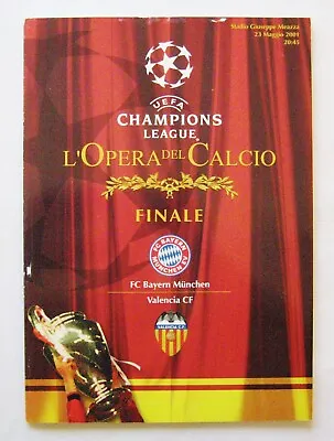 2001 Champions League Final BAYERN MUNICH V VALENCIA VG Cond Football Programme • £11.99